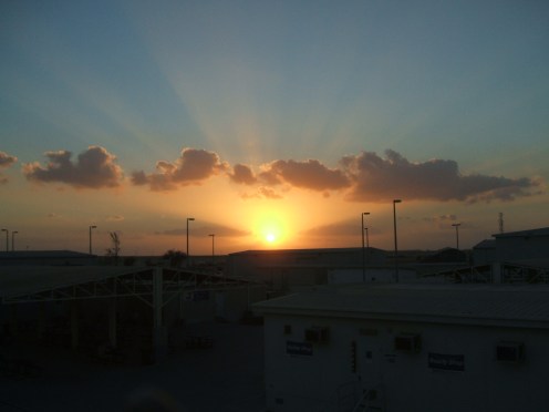 Sunset from the Chapel 2nd floor entrance