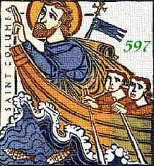 A fierce dove racing in a fiercer gale